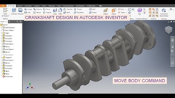 Crankshaft design in Autodesk Inventor 3d Cad || Inventor Cad Design Tutorials || Cad Tutorials 3d