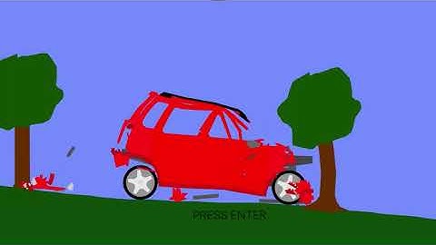 Algodoo car crashes & destruction #22