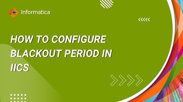 How to Configure Blackout period in IICS