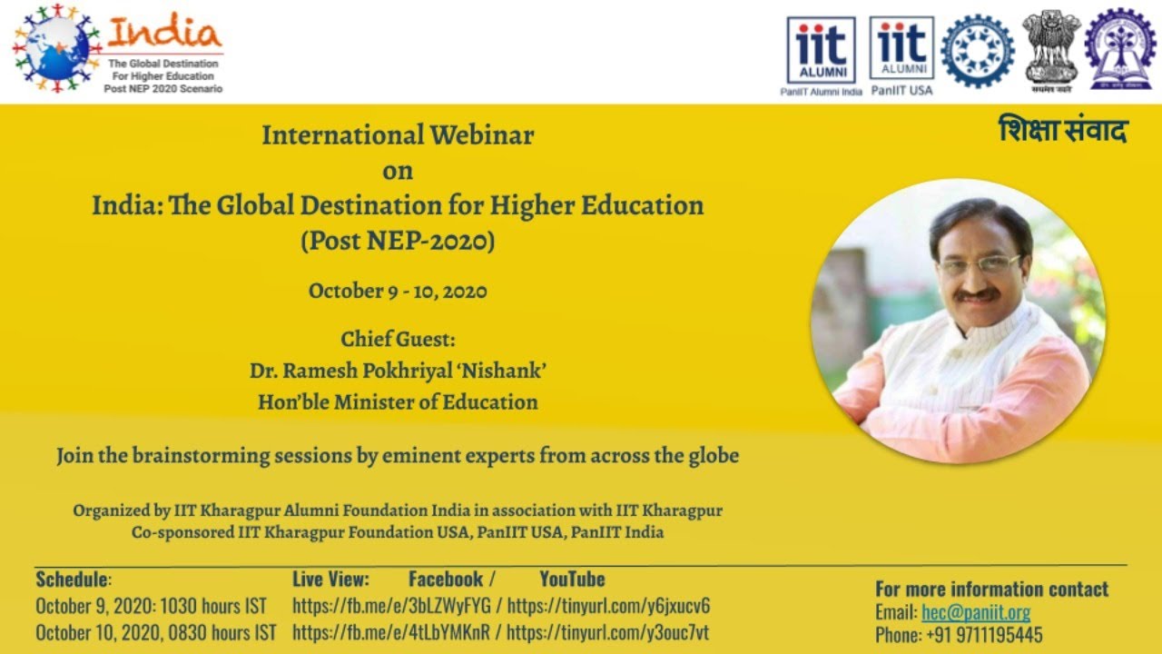 International Webinar On India: The Global Destination for Higher ...