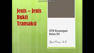 Jenis Bukti Transaksi