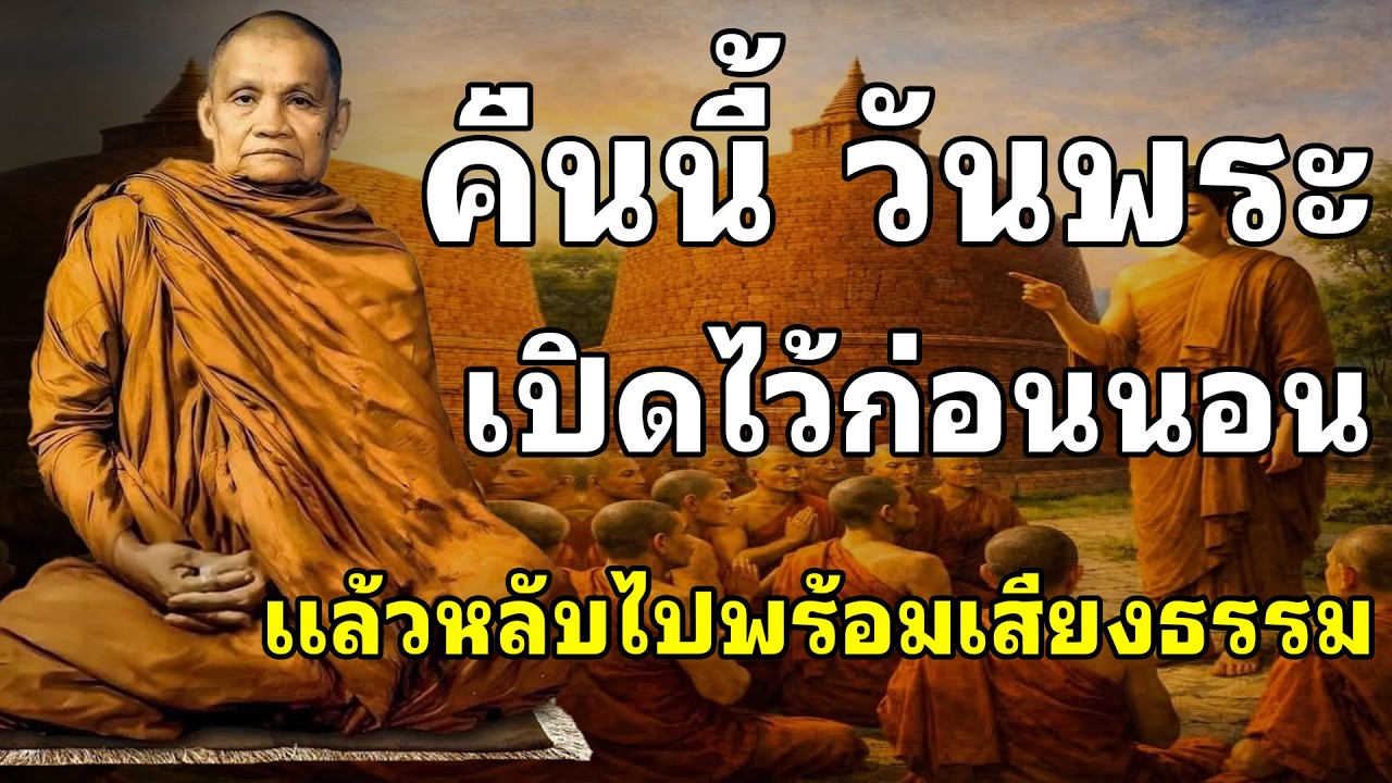 คืนนี้...วันพระ ฟังธรรมะก่อนนอน เปิดไว้ก่อนหลับ บุญรักษา เทวดาคุ้มครอง