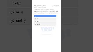 12th Math Logic Negation Explained