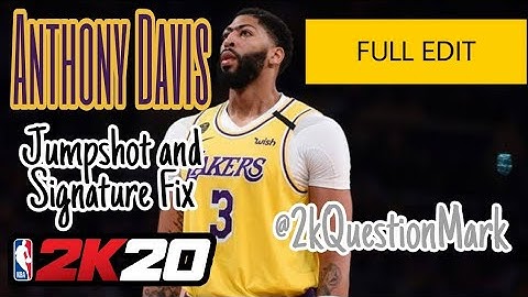 Anthony Davis Jumpshot and Signature Fix (Full Edit) Nba 2k20 Mobile @2kQuestionMark