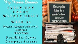 FC Compact Plan With Me Reset | Week 42 | Midnight Moterm Personal Luxe 2.0 | FCC Inserts | EDC