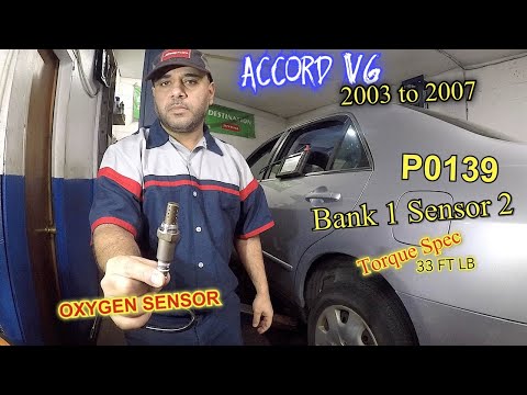Honda Accord 2003 to 2007 P0139 Bank 1 Sensor 2 Replacing Oxygen Sensor