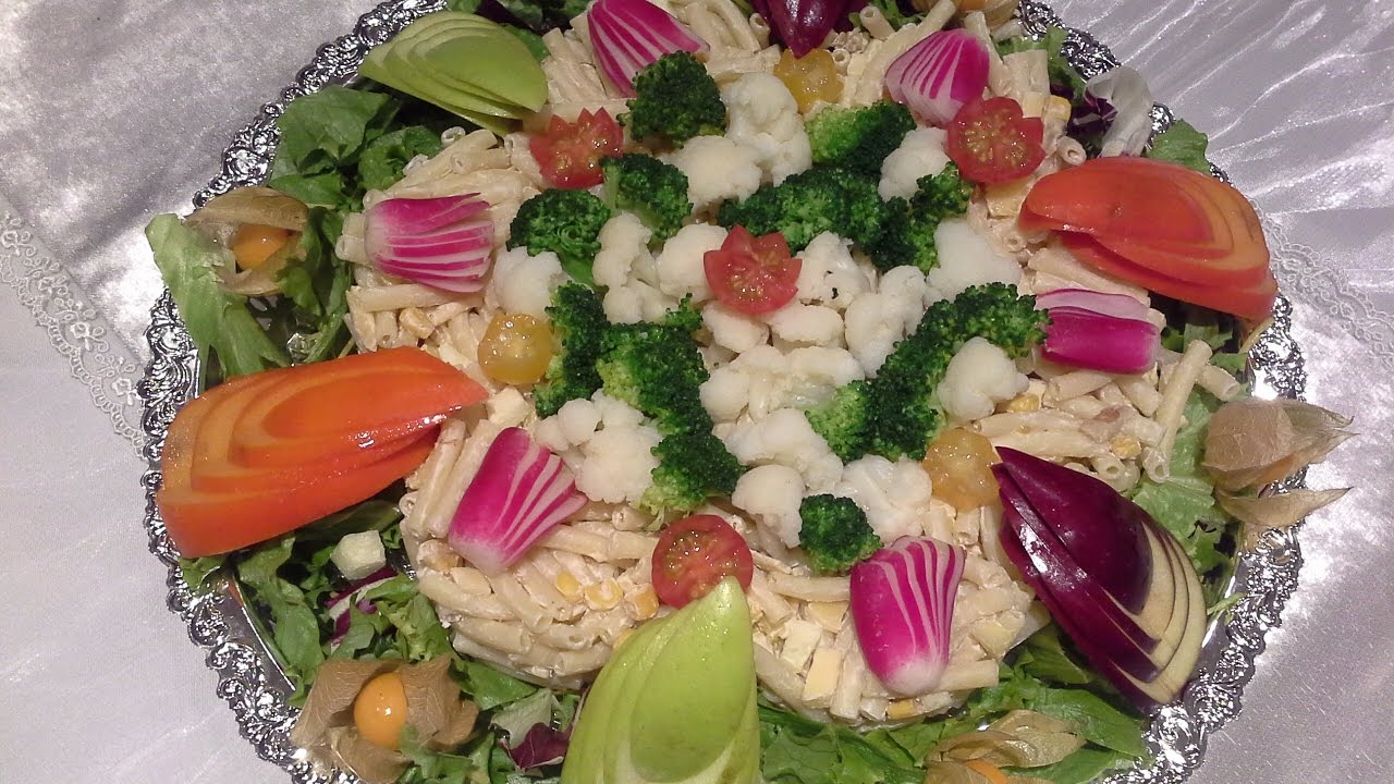 Salade au pâte et fruitsسلطة راقية المنضر والمداق بالمعجنات والفواكه لتبهرين ضيوفك/