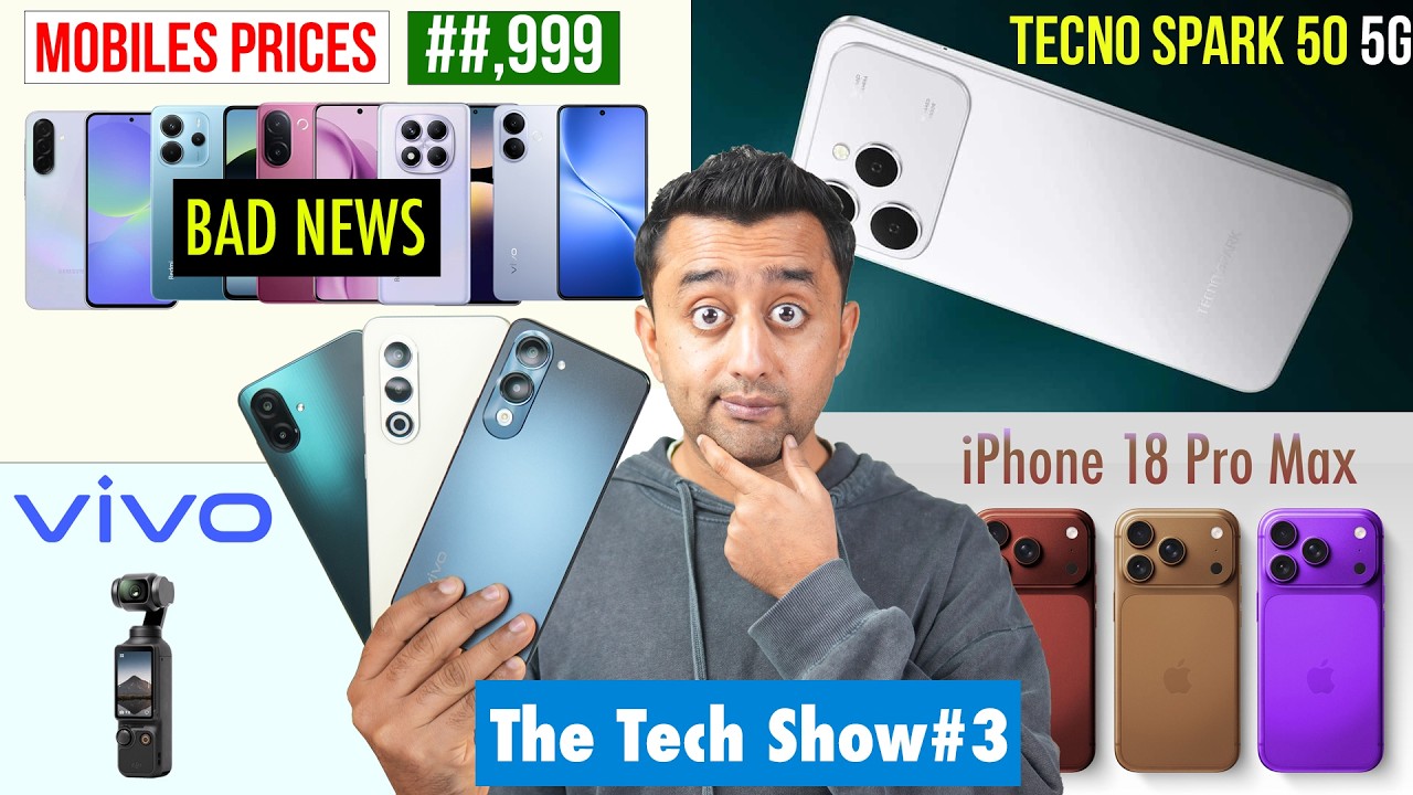 Mobiles Price in Pakistan Bad News - Tecno Spark 50 5G - iPhone 18 Pro Max - Honor X80 - 26 Ultra