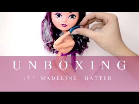 Unboxing 17'' Madeline Hatter extra tall Ever After High doll ♥ REVIEW