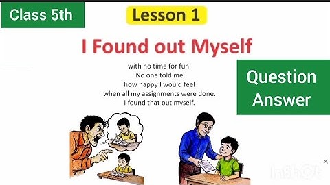 I Found Out My Self || Class 5th Lesson1 Question answer || English book part 3 || Step into english