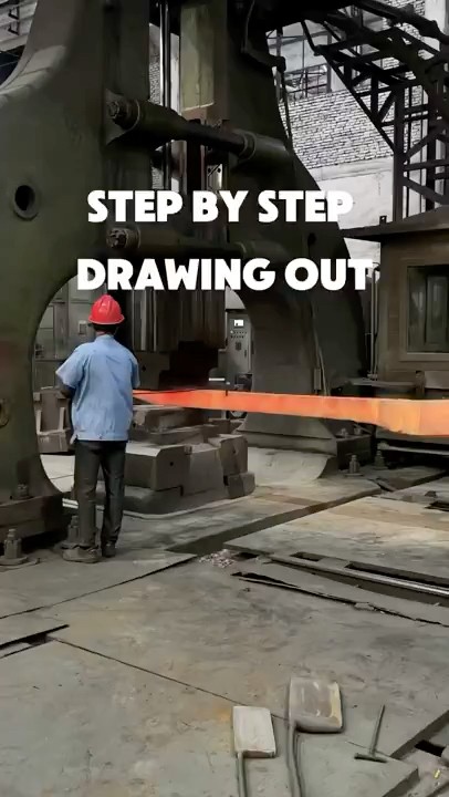 Step by step drawing out #forging #heavyindustry #metalwork #drawingout ...