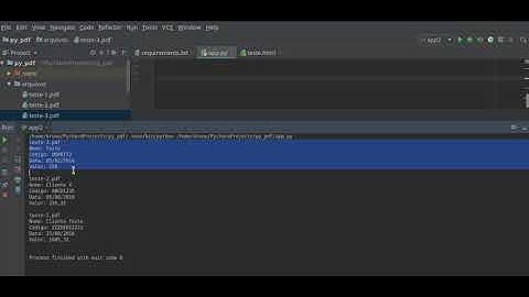Teste extração dados pdf