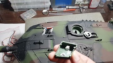 How to install cannon smoke system in Taigen or Heng long Leopard2a6 1/16 using magnets