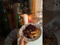 Einfacher Winterteller mit Rotkraut, Esskastanien und Ofenkartoffeln #vegan #winter #weihnachten