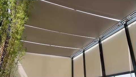 Rèm Trần Tự Động Cho Mái Kính Ngoài Trời