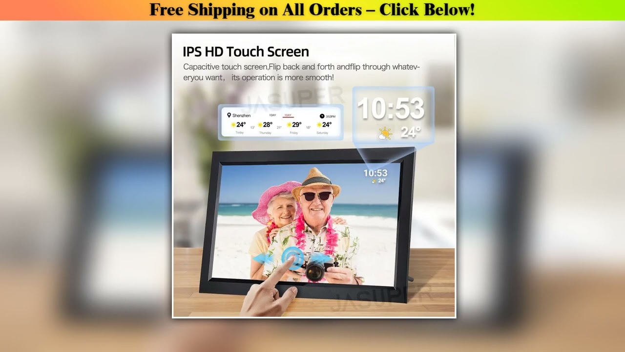 15.6 Inch Digital Photo Frame Frameo WiFi Smart  Digital Picture Frame 32GB Storage IPS FHD Touch