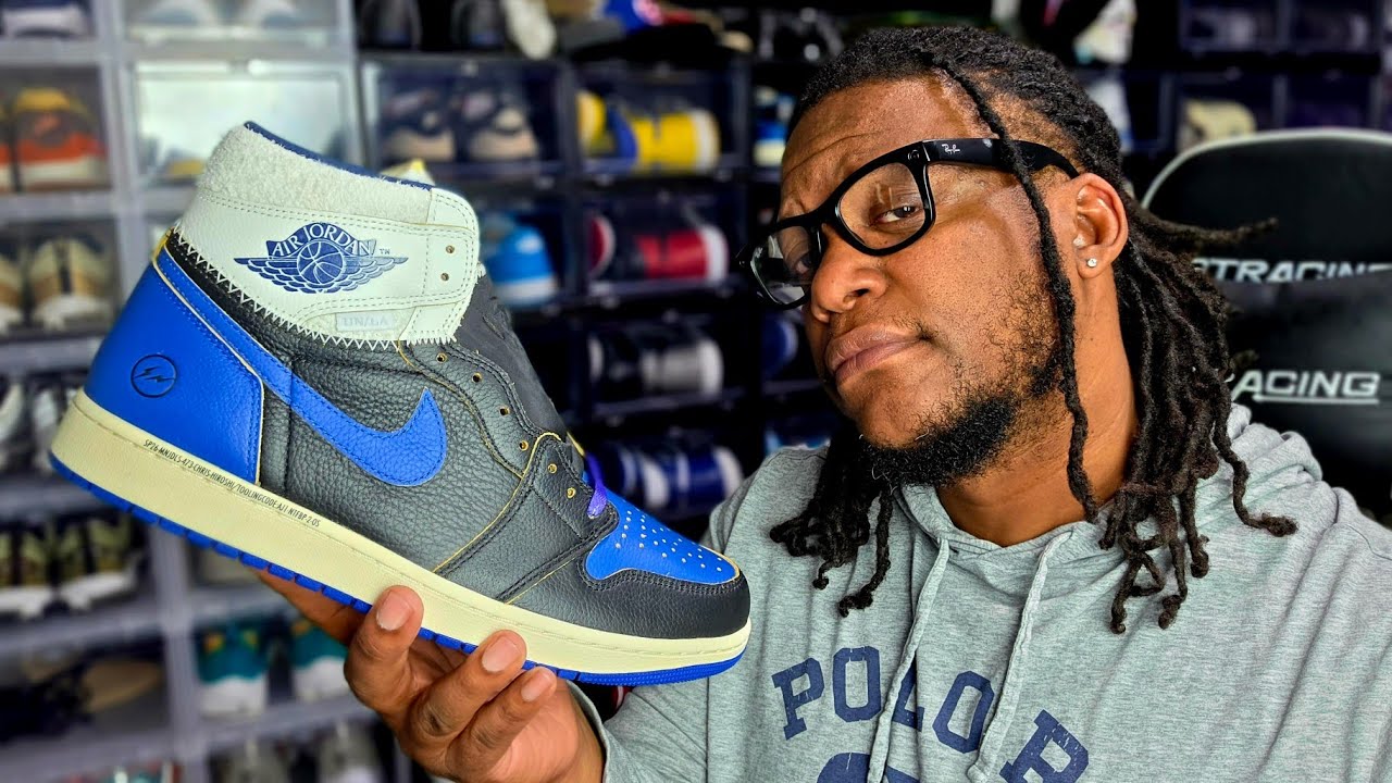 AIR JORDAN 1 HIGH UNION FRAGMENT SPORT ROYAL REVIEW!!! - YouTube