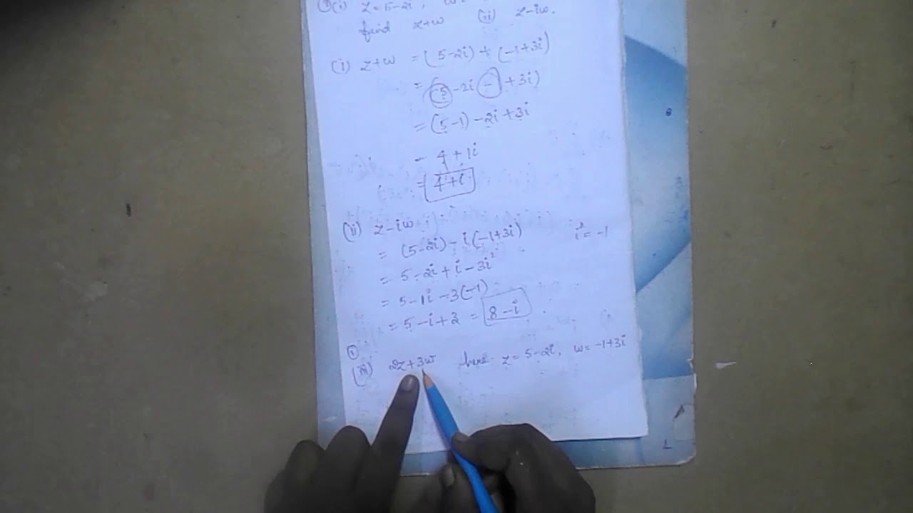 12th std Chapter 2 complex analysis exercise 2.1 question no.1 ...