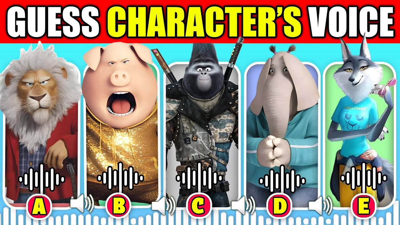 🔊НЕВОЗМОЖНО Угадай голос!🎤 | Анимационный фильм «Пой 2» | Джонни, Мина, Розита, Порша Кристал