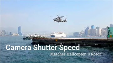 Camera Shutter Speed Matches Helicopter`s Rotor