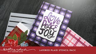 Layered Plaid Stencil Pack by Kristina Werner
