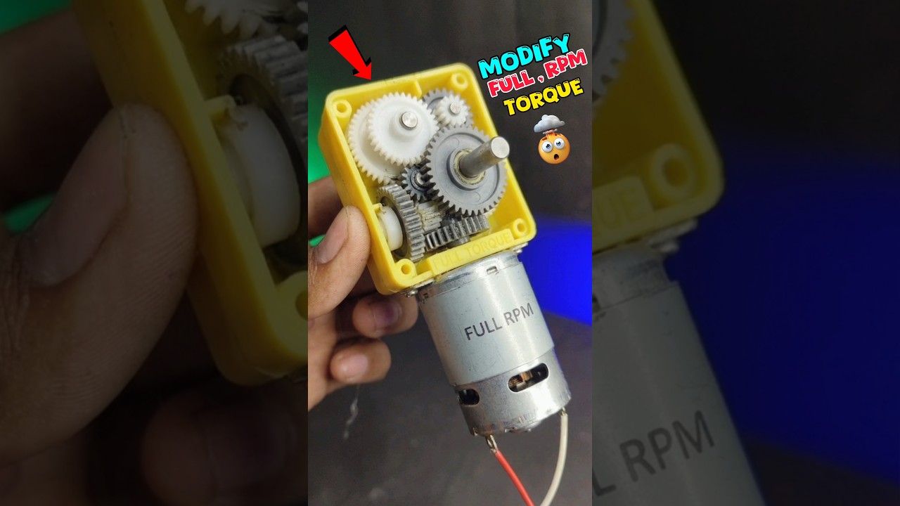 Modify Full RPM , Torque 🤯 #dcmotor #gearmotor #diy #shorts