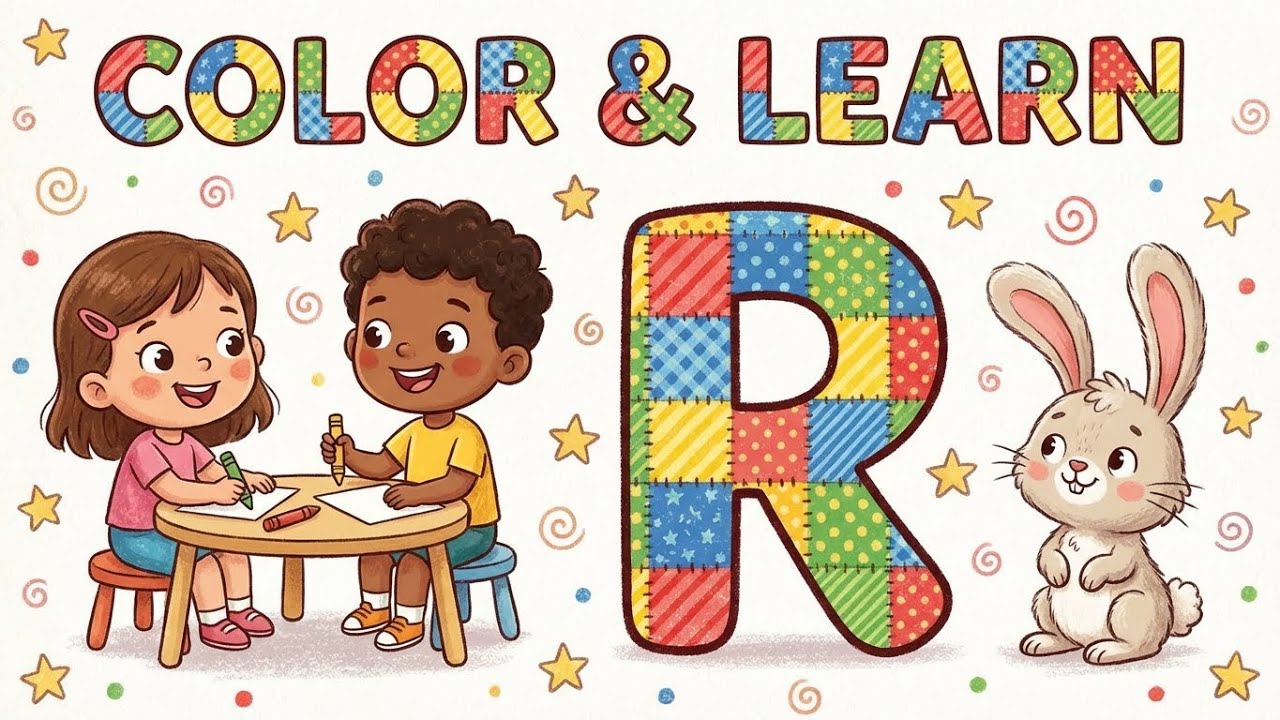 R Is for Rabbit 🐰 | ABC Coloring Page for Kids | Color & Learn - YouTube