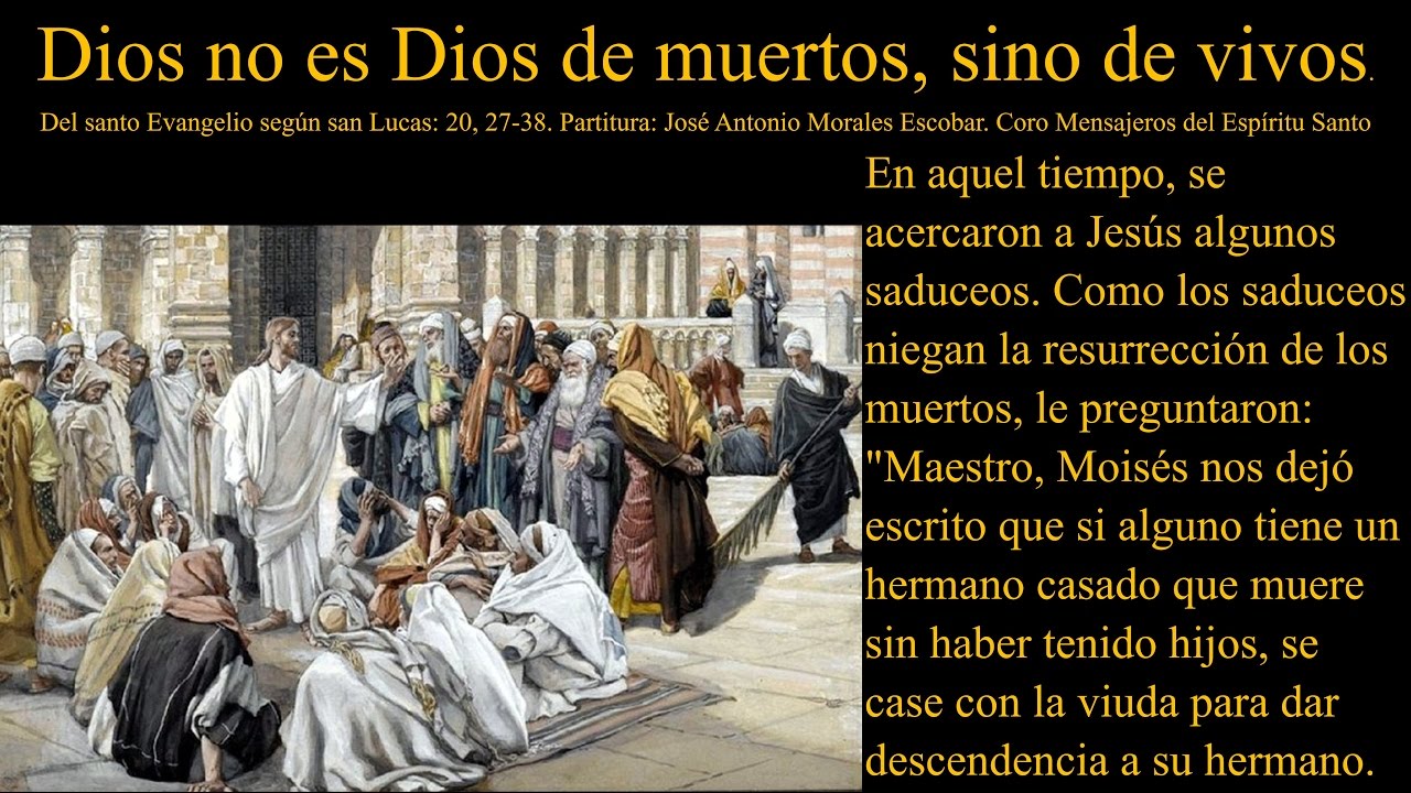 Resultado de imagen de Comentario: "DIOS NO ES DIOS DE MUERTOS, SINO DE VIVOS" (Lc 20, 27-40).