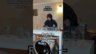 RUSH E at 200 BPM Challenge on Glasses of Water #shorts