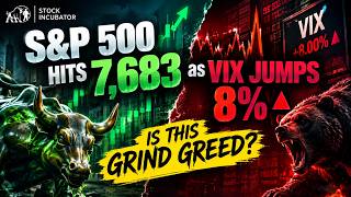 S&P 500 Hits 7,683 as VIX Jumps 8% — Is This Grind Greed?
