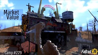 Fallout 76 Camp Build | Market Value | Scrappy // Immersive // Super Duper Mart // Burning Springs