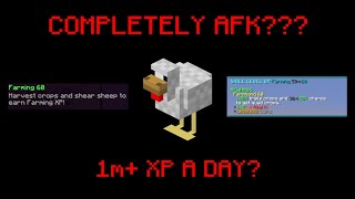 The NEW BEST Way to AFK Farming XP? (Hypixel Skyblock)
