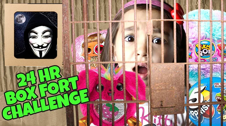 LOCKED IN A BOX FORT for 24 Hours by the Hacker wi...