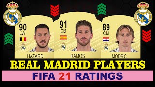 FIFA 21 REAL MADRID PLAYER RATINGS 😱🔥 | FT.BENZEMA, HAZARD, COURTOIS, MODRIC, VINICIUS, VARANE ETC