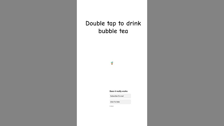Double tap to drink bubble tea #shorts #viral #talent