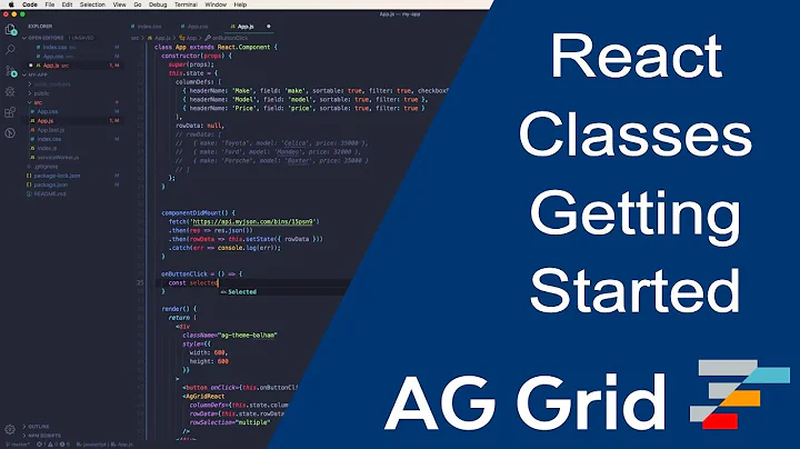 Getting Started with React Data Grid using ag-Grid
