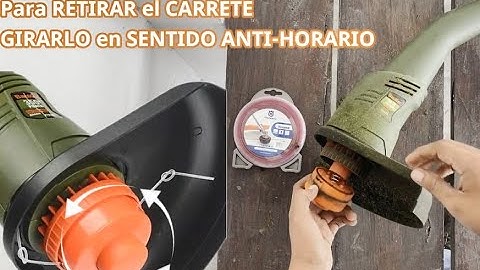 How to put on or change nylon line on a Bauker electric brushcutter/edger