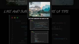 Make Your Images Interactive! 😲 Cool Hover Reveal Effect #coding #viral #trending