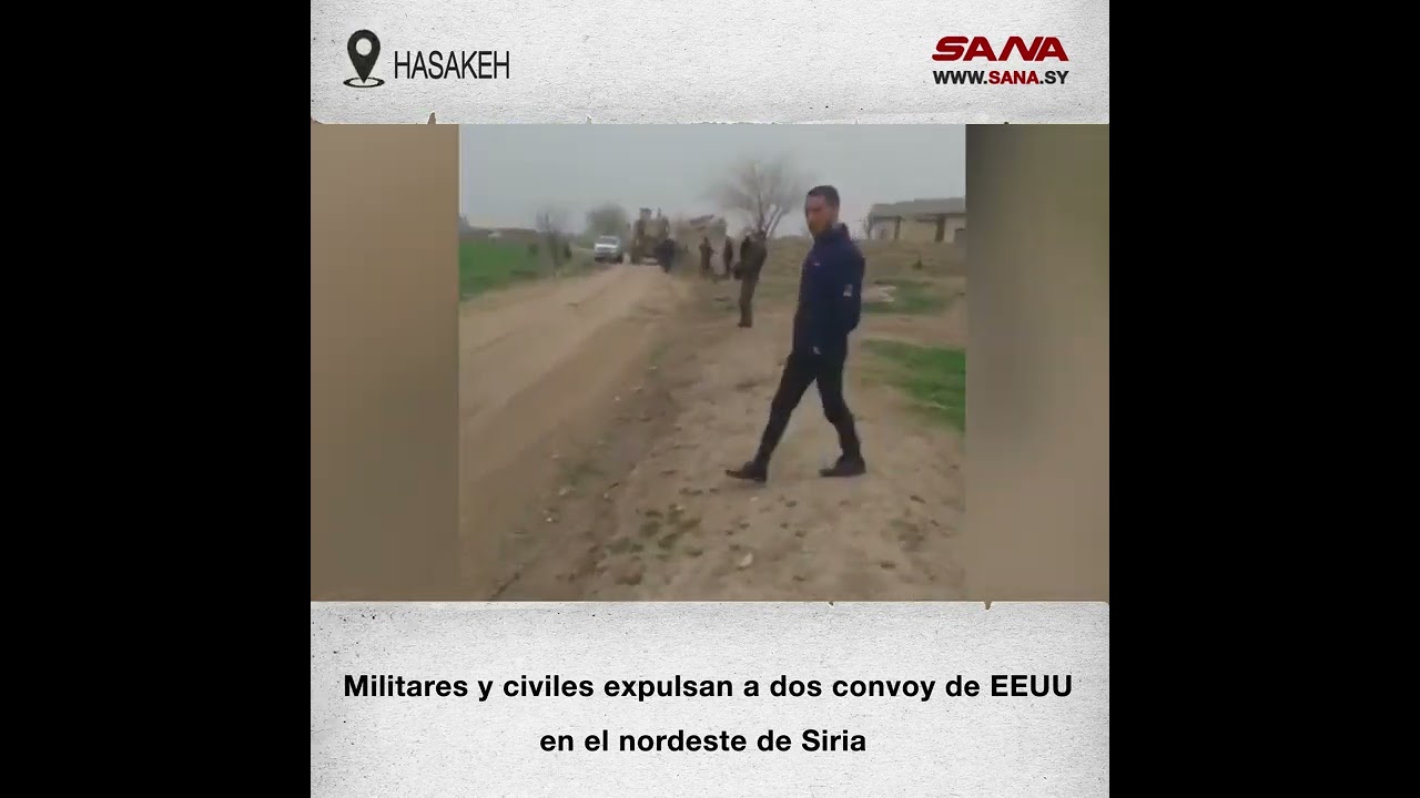 Military and civil resistance expel a US occupation convoy in NE Syria