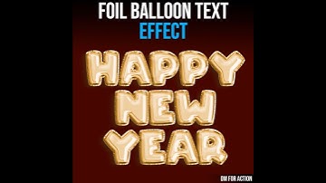 Foil Balloon Text Effect in Photoshop | Photoshop Action #photoshop #shorts #trending
