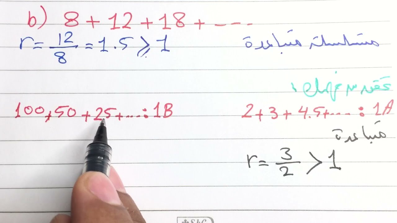 المتسلسلات الهندسية اللانهائية | رياضيات ثاني ثانوي | أ. إبراهيم الجبيلي