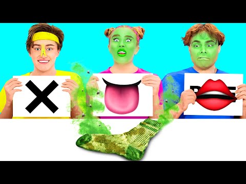 Beißen, Lecken oder Nichts Challenge | Lustige Essen Tricks von BaRaDa Challenge