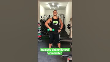 Remada alta unilateral com halter - prof. Matheus Gomes #shorts