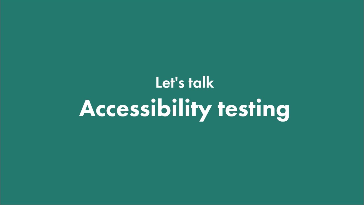 Digital Accessibility Testing - YouTube
