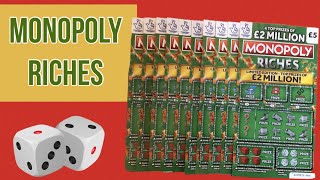  Monopoly Riches  £5 scratch cards today  with Scratchcard Chancer  National Lottery uk 