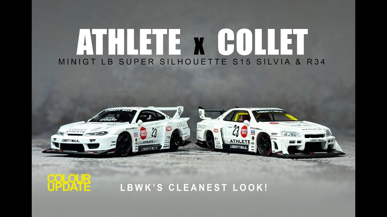 Athlete x Collet | MiniGT Liberty Walk S15 Silvia и R34 Skyline | Новое обновление цветов