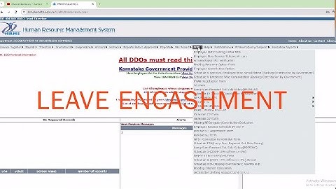 Leave Encashment EL Bill in HRMS 2022-23 Kannada