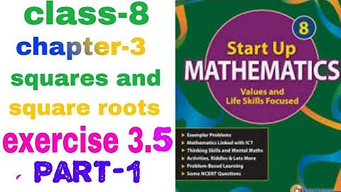 8th class chapter- 3 Exercise 3.5( part -1) start up mathematics  viva education
