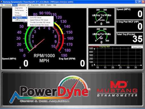 Mustang Dyno Software - Browsing Menu's