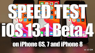 Speed Test : iOS 13 vs iOS 13.1 Beta 4 / iOS 13.1 Public Beta 4 Build 17A5844a